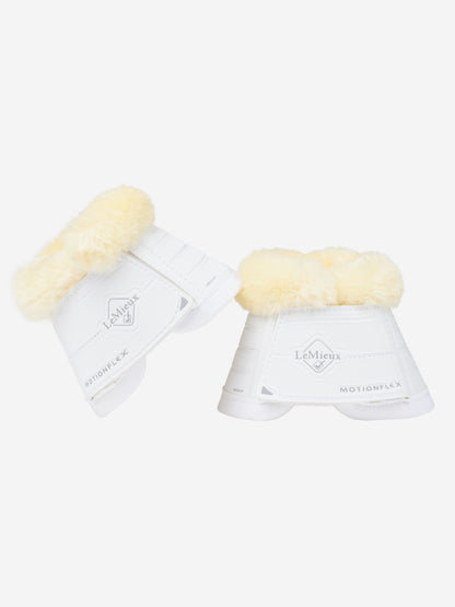LeMieux Motionflex Over Reach Boot with Fur Edge - White
