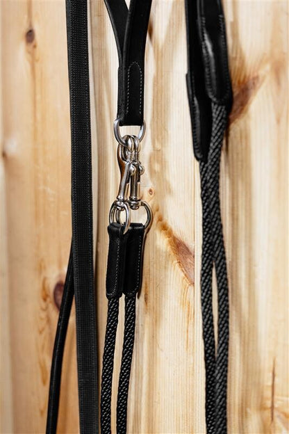 LeMieux Leather Draw Reins - Black