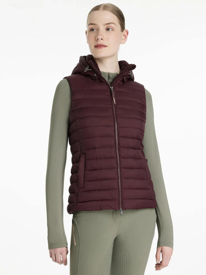 LeMieux AW25 Rose Hooded Puffer Gilet