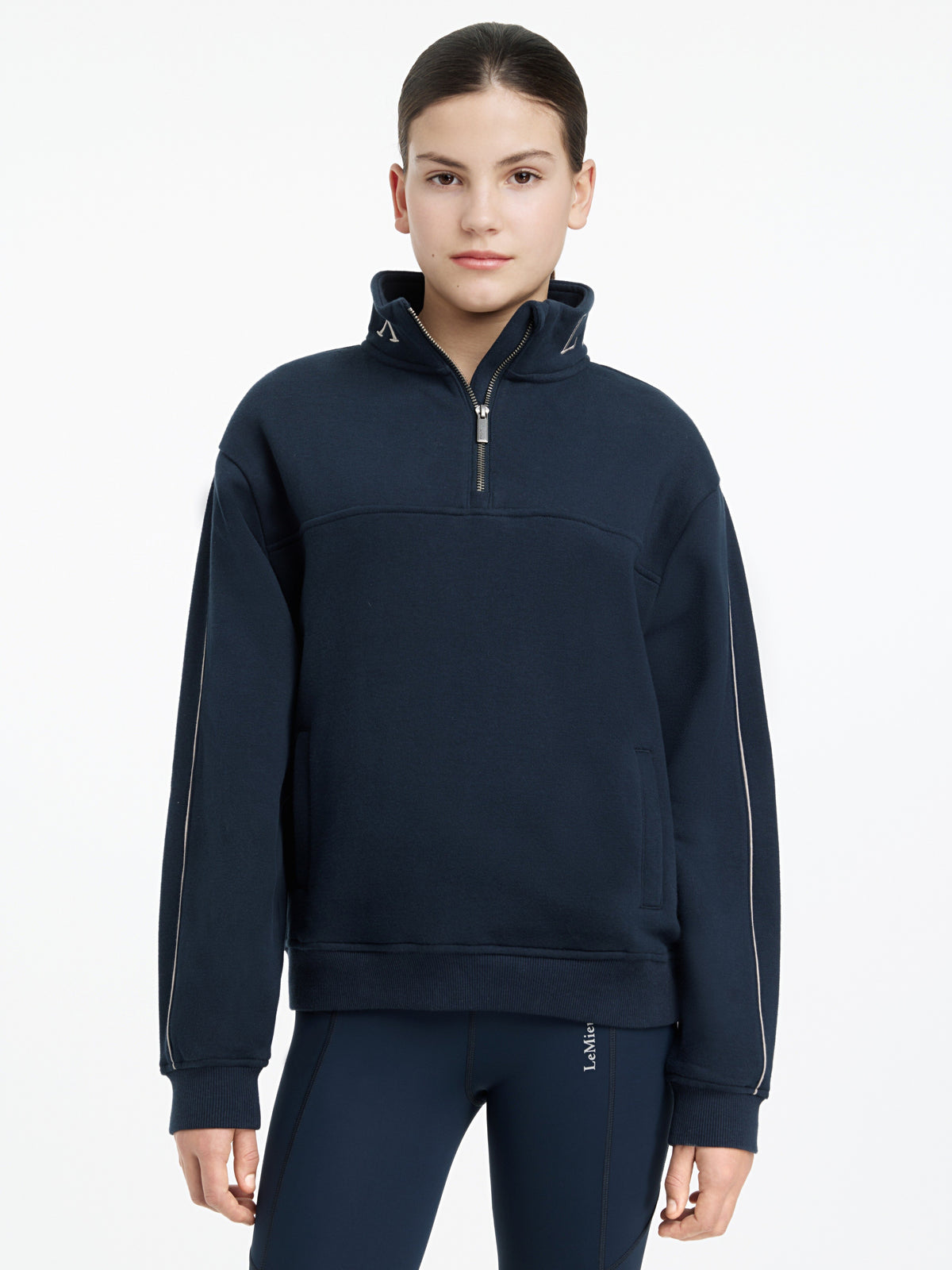 LeMieux SS26 Young Rider Kate Quarter Zip Sweat - Navy