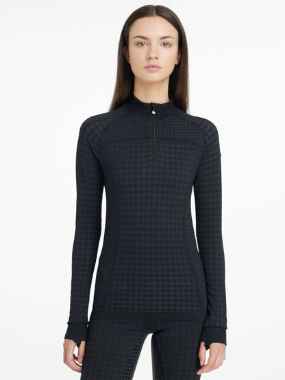 LeMieux Aspen Hondstooth Quarter Zip Top