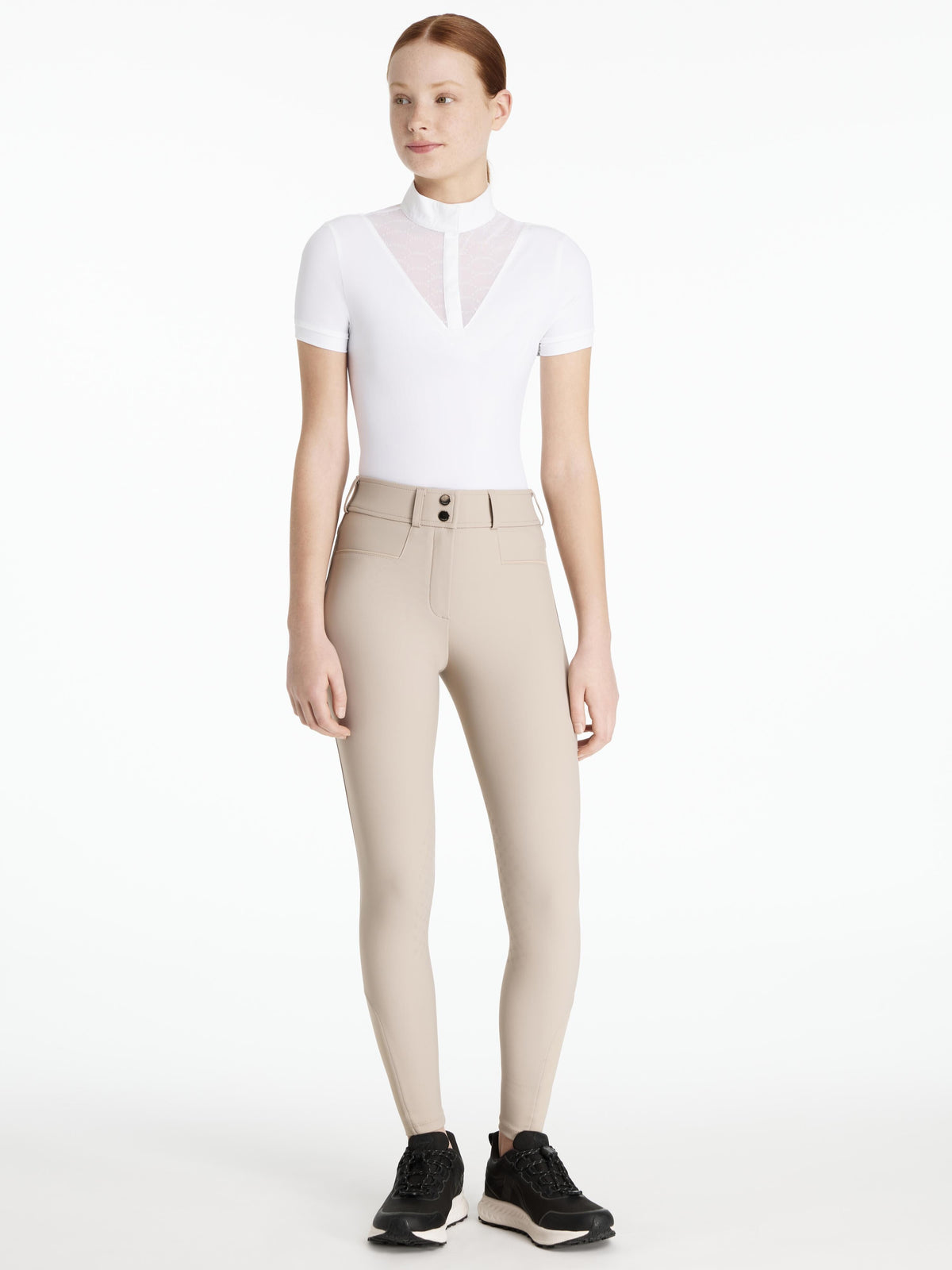 LeMieux AW25 Young Rider Izzy Knee Grip Breeches - Almond