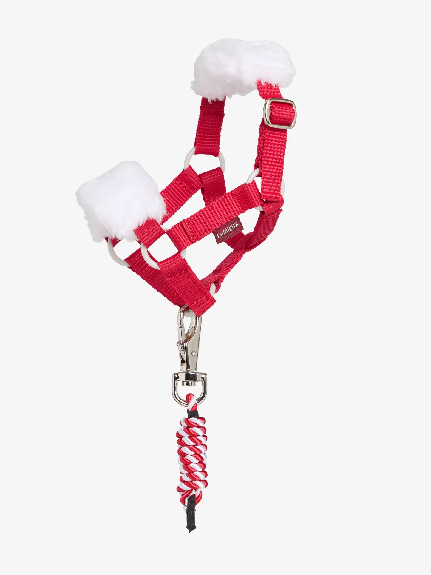 Toy Pony Christmas Headcollar & Leadrope Red
