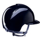 KEP Smart Riding Helmet - Polish Finish - Polo Peak - Navy - Medium (52cm-58cm)