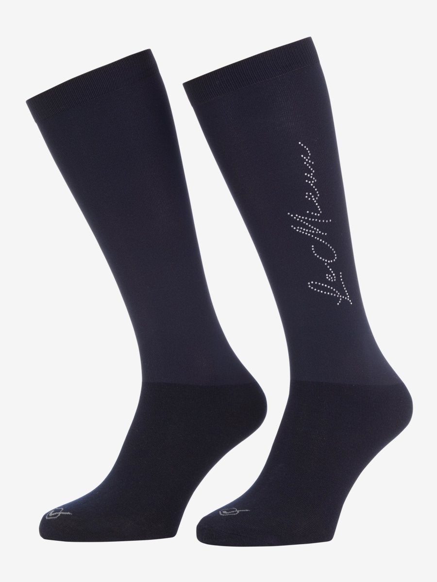 LeMieux Sparkle Competition Sock - Black - Large
