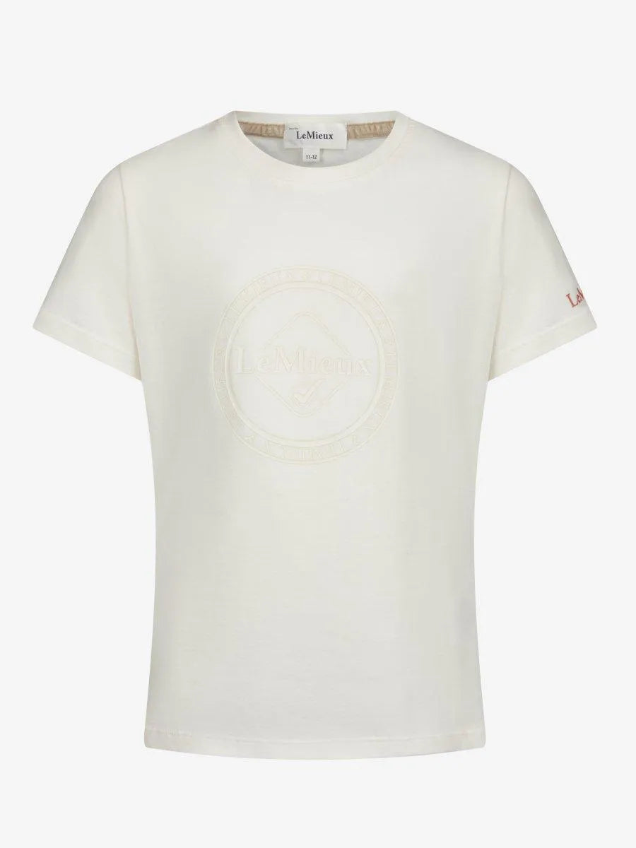 LeMieux SS24 Young Rider Arianna T-Shirt - Ecru - 7-8 years
