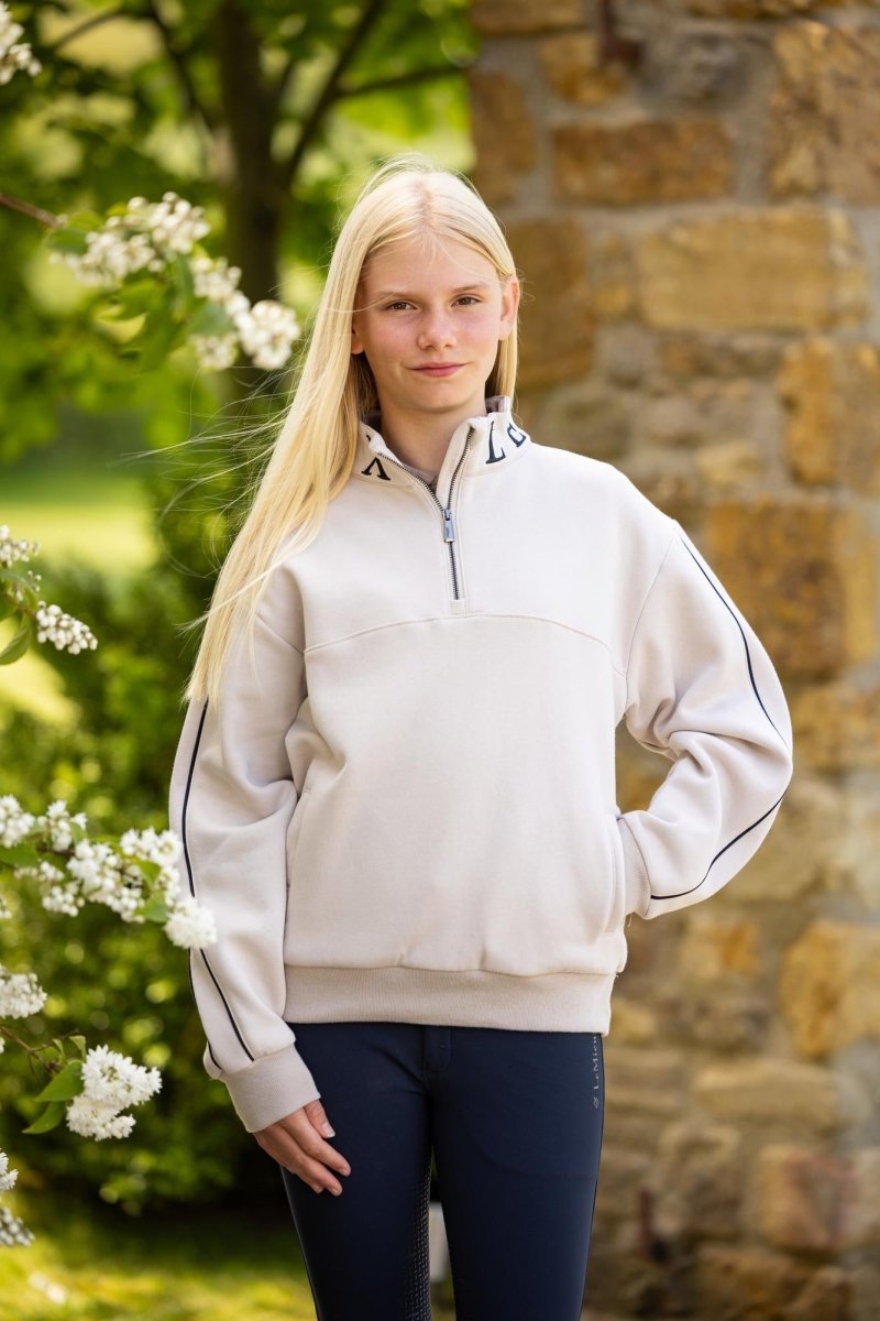 LeMieux SS24 Young Rider Kate Quarter Zip Sweat - Navy - 7-8 years