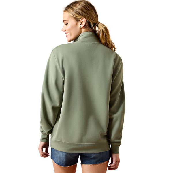Ariat Ladies SS26 Logo 1/2 Zip Sweatshirt