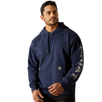 Ariat Mens SS26 Rebar Lightweight Logo Hoodie