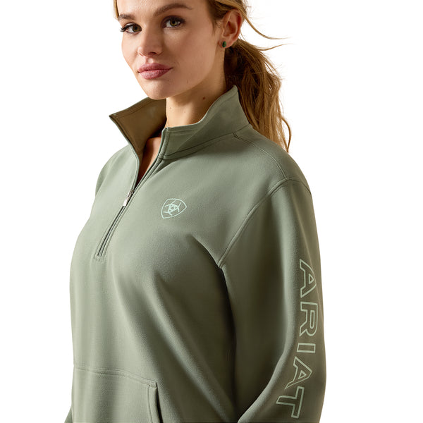 Ariat Ladies SS26 Logo 1/2 Zip Sweatshirt