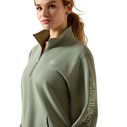 Ariat Ladies SS26 Logo 1/2 Zip Sweatshirt