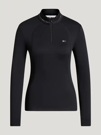 Tommy Hilfiger AW26 Cady 1/4 Zip Rhinestone Training Top