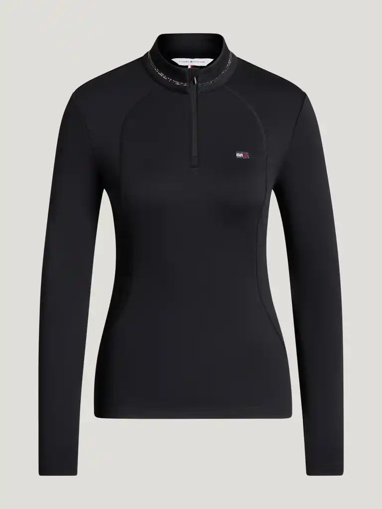 Tommy Hilfiger AW26 Cady 1/4 Zip Rhinestone Training Top