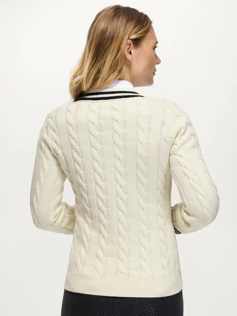 Tommy Hilfiger AW26 Roseville Cable V-Neck Sweater