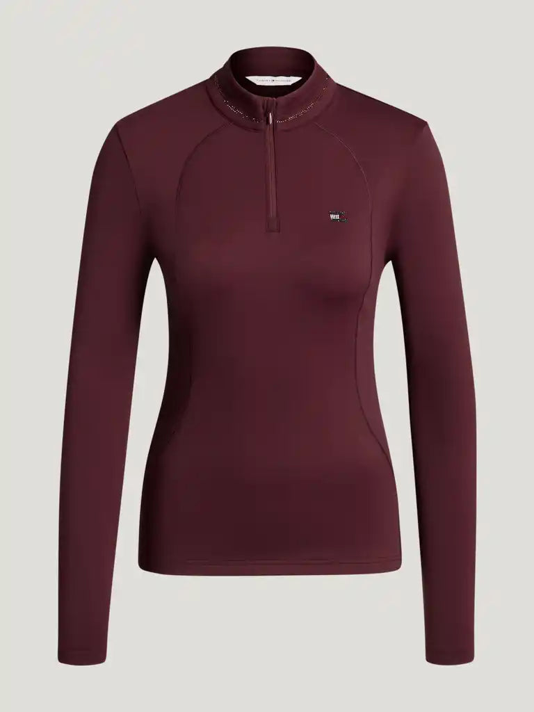 Tommy Hilfiger AW26 Cady 1/4 Zip Rhinestone Training Top