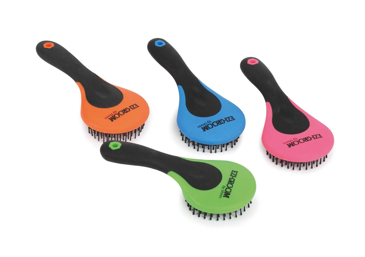 EZI-GROOM Grip Mane & Tail Brush Bright Blue