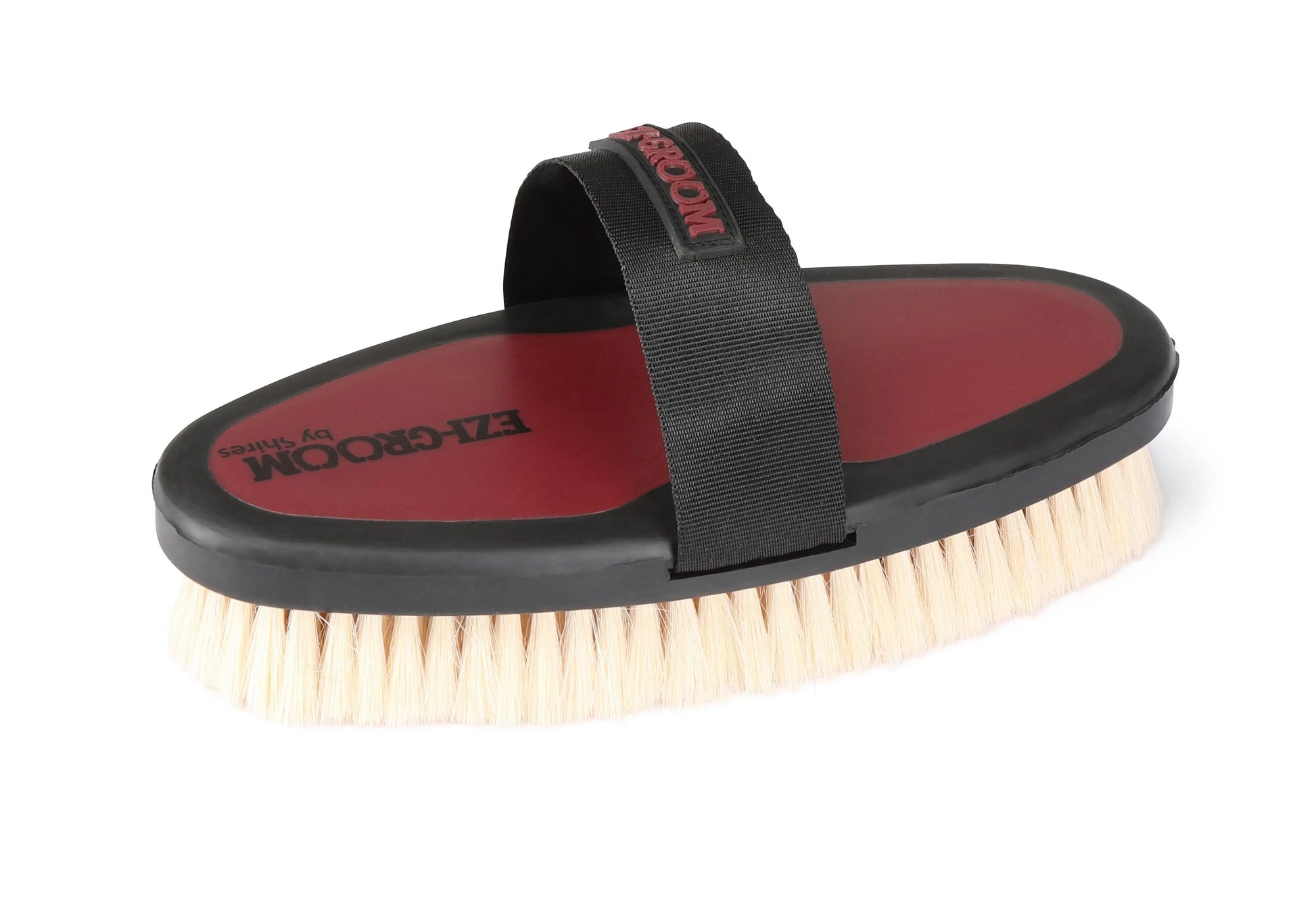 EZI-GROOM Grip Body Brush with Goat Hair Bright Blue / L