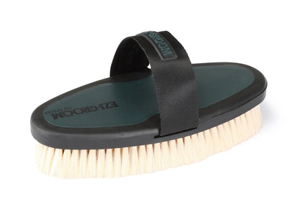 EZI-GROOM Grip Body Brush with Goat Hair Bright Blue / L