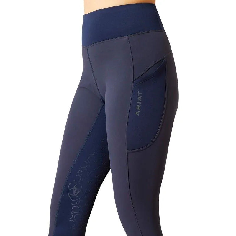 Ariat AW23 Ladies Boreas Half Grip Riding Tight - Navy - L