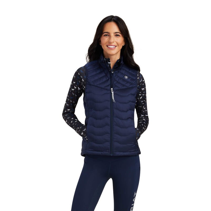 Ariat AW23 Ladies Ideal Down Insulated Lightweight Gilet - Navy - L