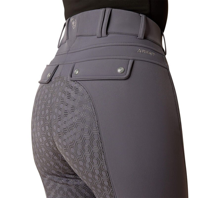 Ariat AW23 Ladies Tri Factor Frost Insulated Full Seat Thermal Riding Breech - Ebony - 24"