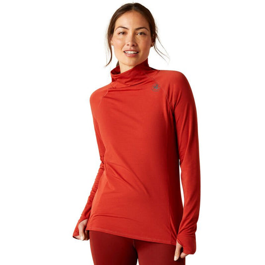 Ariat AW23 Ladies Venture Long Sleeve Baselayer - Red Ochre - L