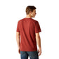 Ariat SS24 Mens Vertical Logo Short Sleeve T-Shirt - Sun-Dried Tomato - L