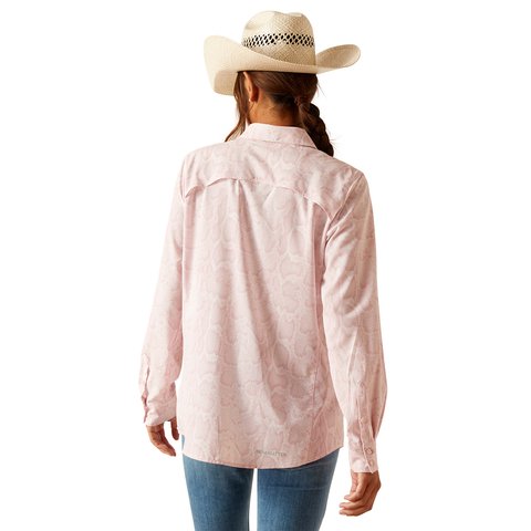 Ariat SS24 Womens Venttek Long Sleeve Shirt - Pink Boa - L