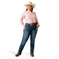 Ariat SS24 Womens Wr Kirby Long Sleeve Shirt - Camellia Rose Stripe - L