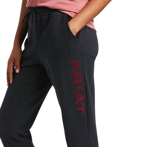 Ariat Womens Real Jogger Sweatpants - Charcoal Heather - Extra Small