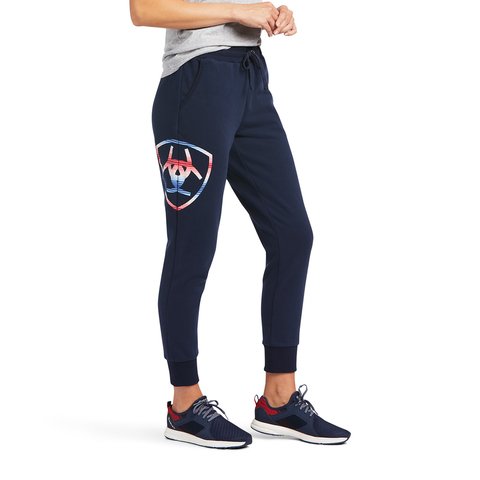 Ariat Womens Real Jogger Sweatpants - Navy - Small