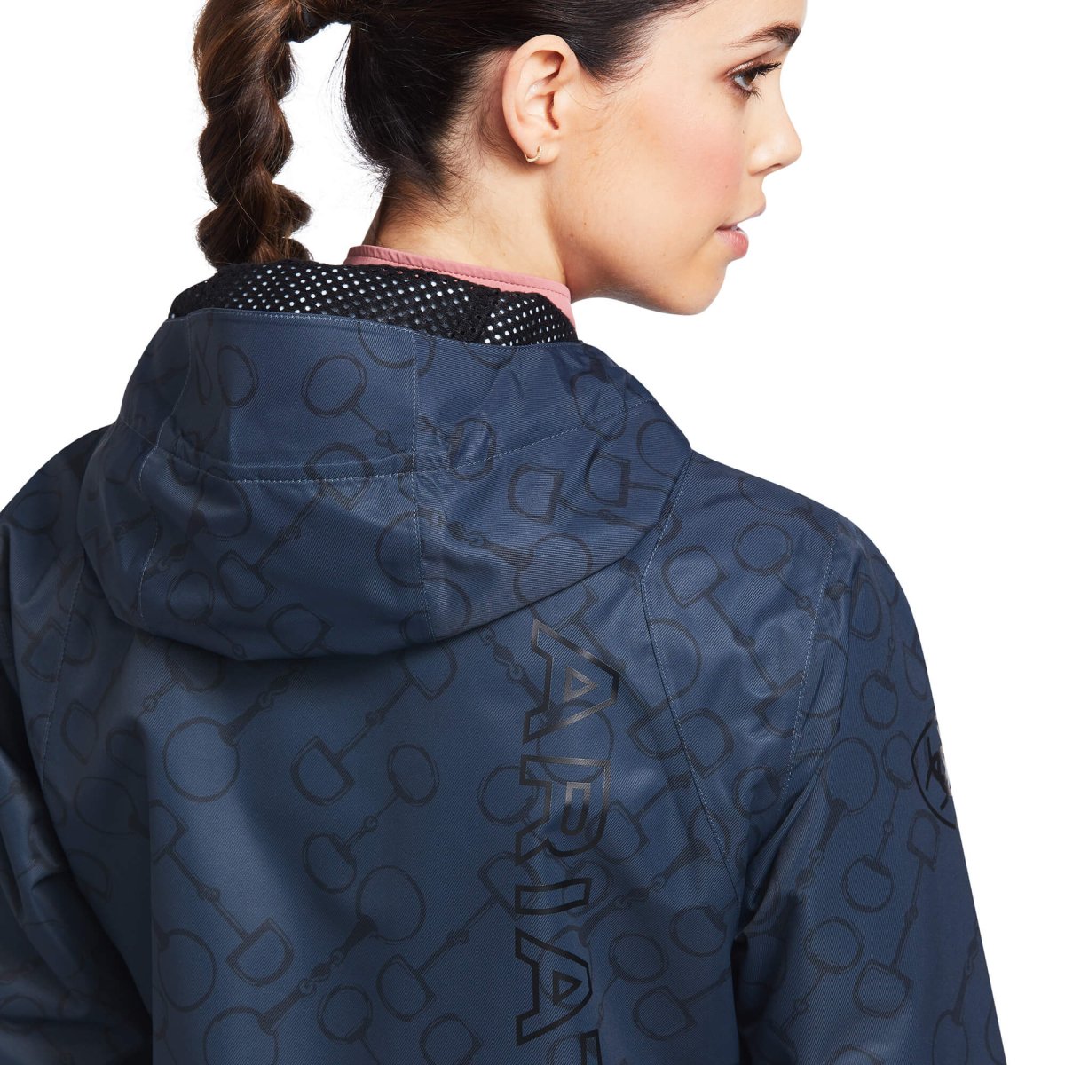 Ariat Womens Spectator Waterproof Jacket - Blue Nights Bit Print - Extra Small