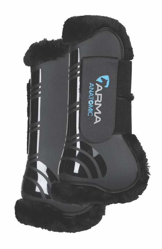 ARMA SupaFleece Tendon Boots - Black - Cob
