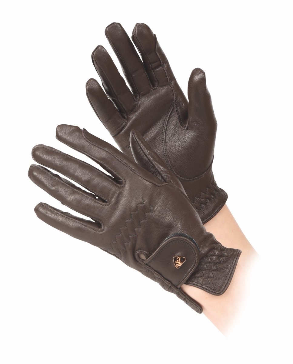 Aubrion Estade Premium Riding Gloves - Child - Black - S