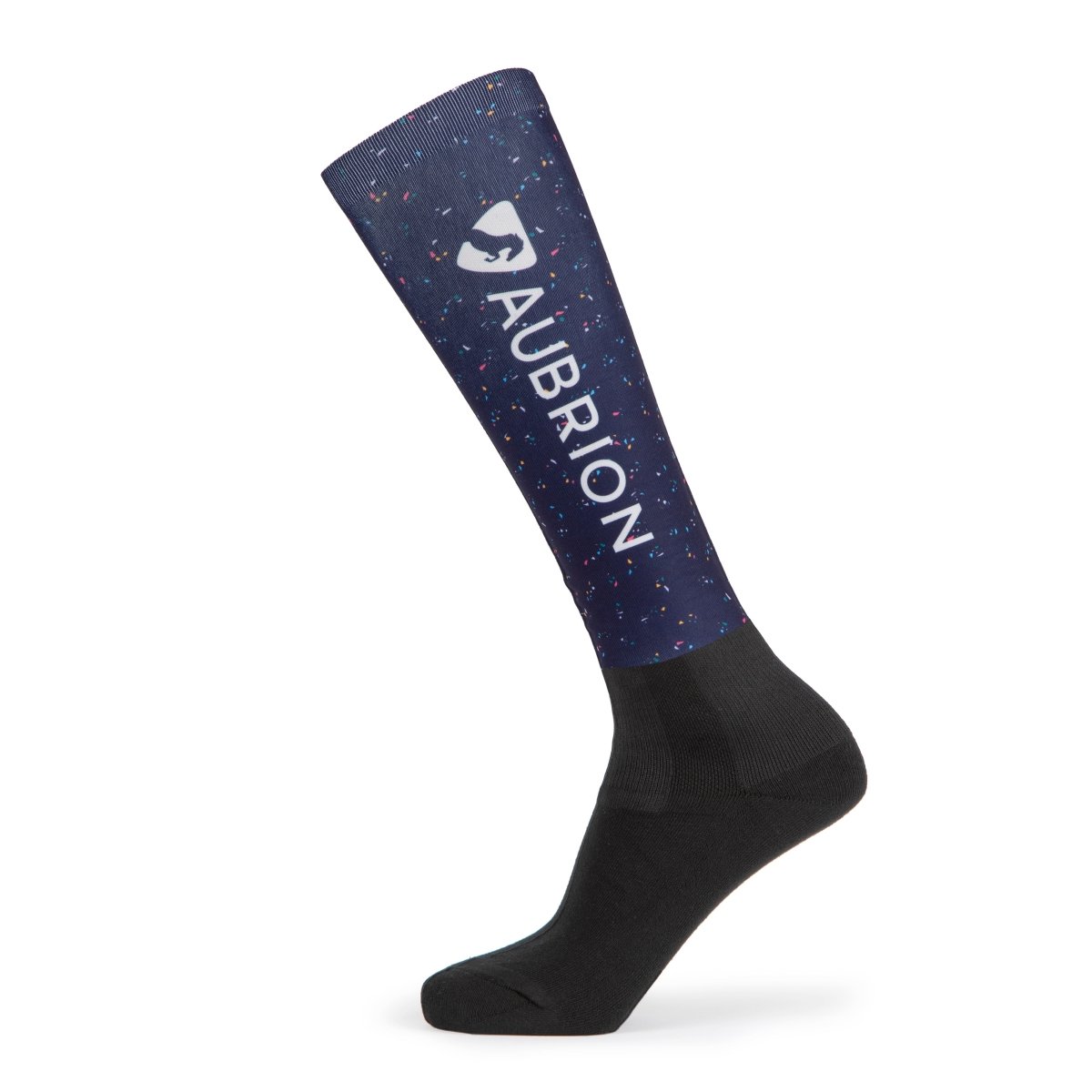 Aubrion Hyde Park Cross Country Socks - Navy Ditsy -