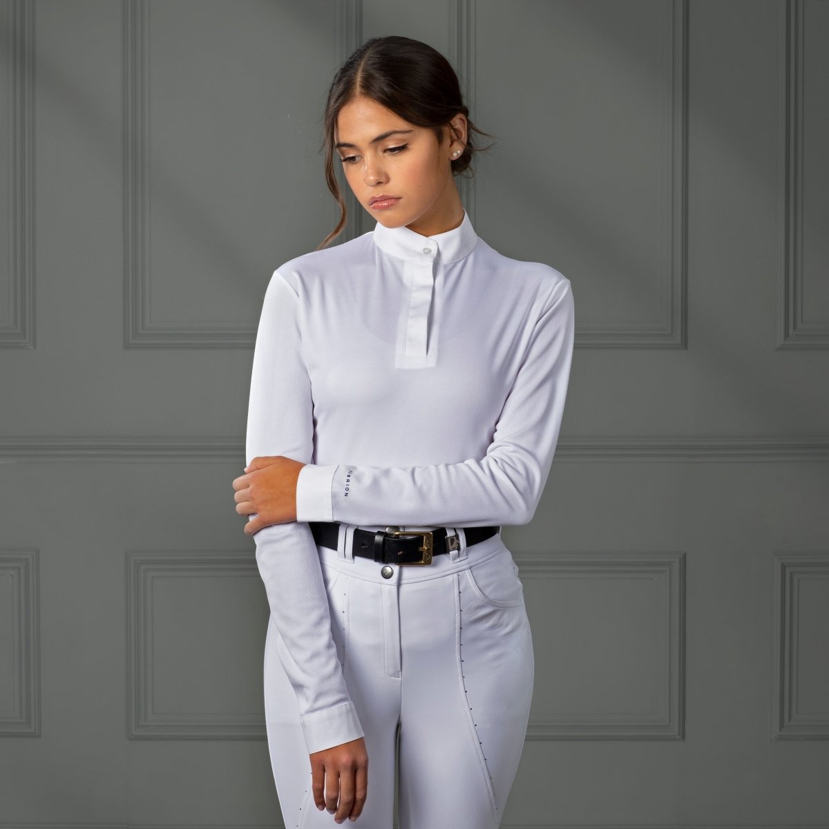 Aubrion Long Sleeve Stock Shirt - White - L