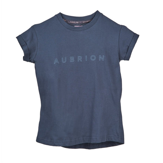 Aubrion Repose T-Shirt - Young Rider - Navy - 11/12 Yrs
