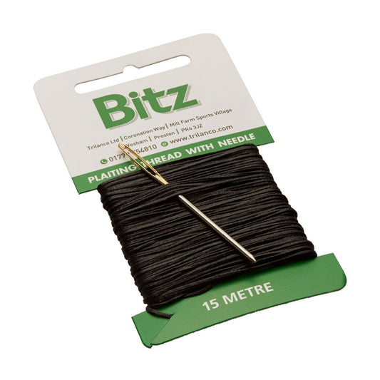 Bitz Plaiting Card With Needle - Black - 15M