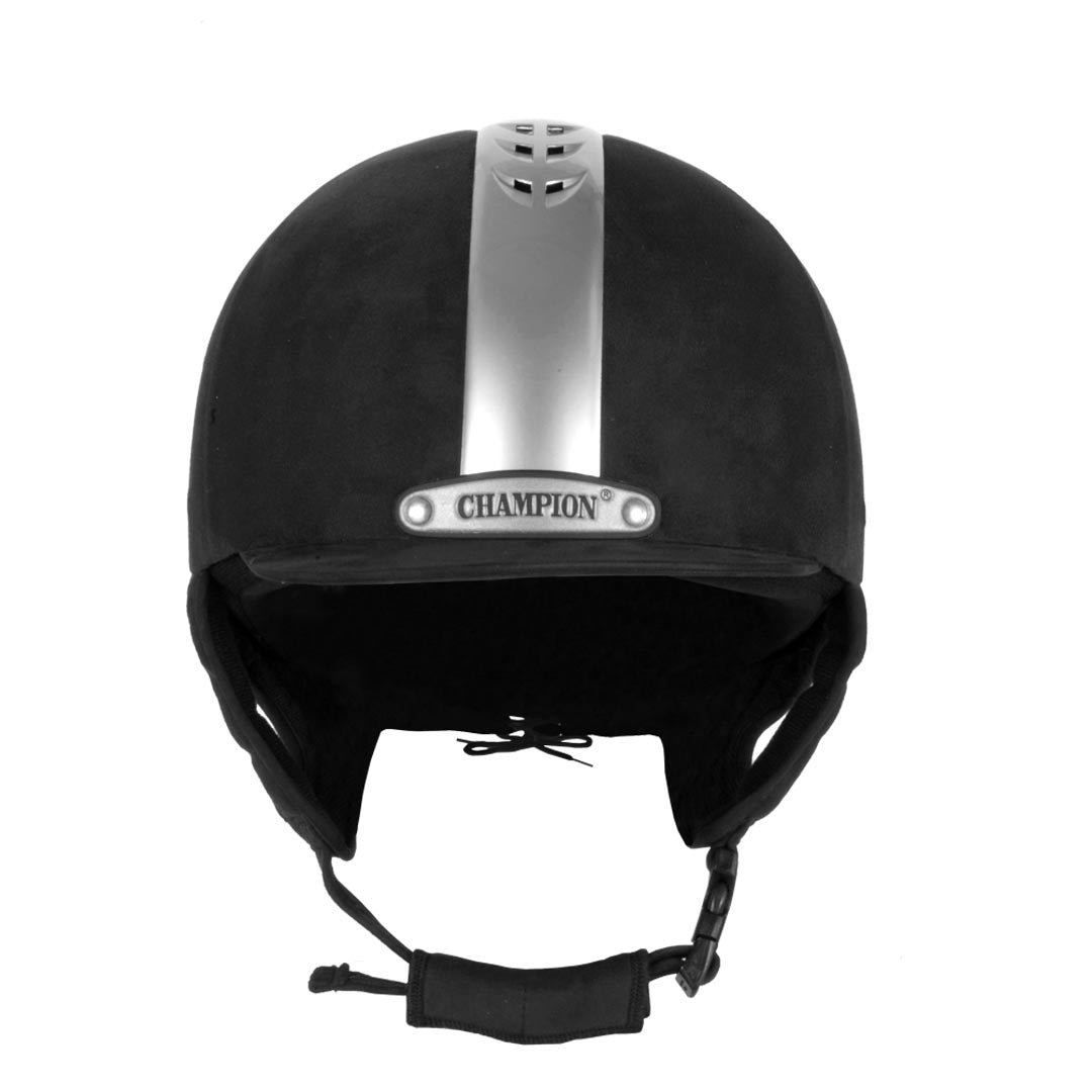 Champion Ventair Deluxe Riding Hat - Black/Silver - 54cm