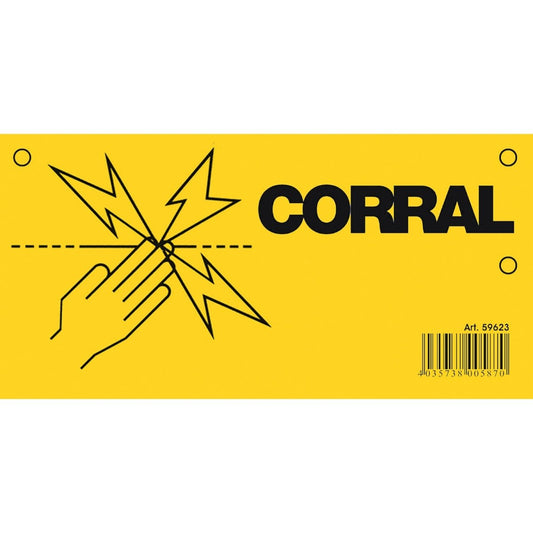 Corral Warning Sign Electric Fence - -