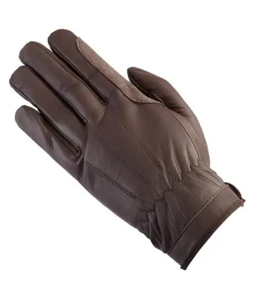 Equetech Leather Show Gloves Junior - Brown - Junior size 3