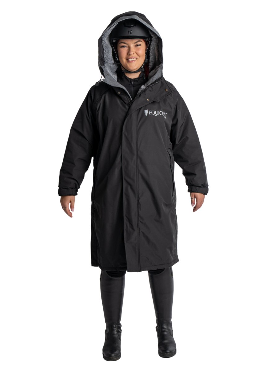 Equicoat Pro- Adults Waterproof Coat - Black - X-Small