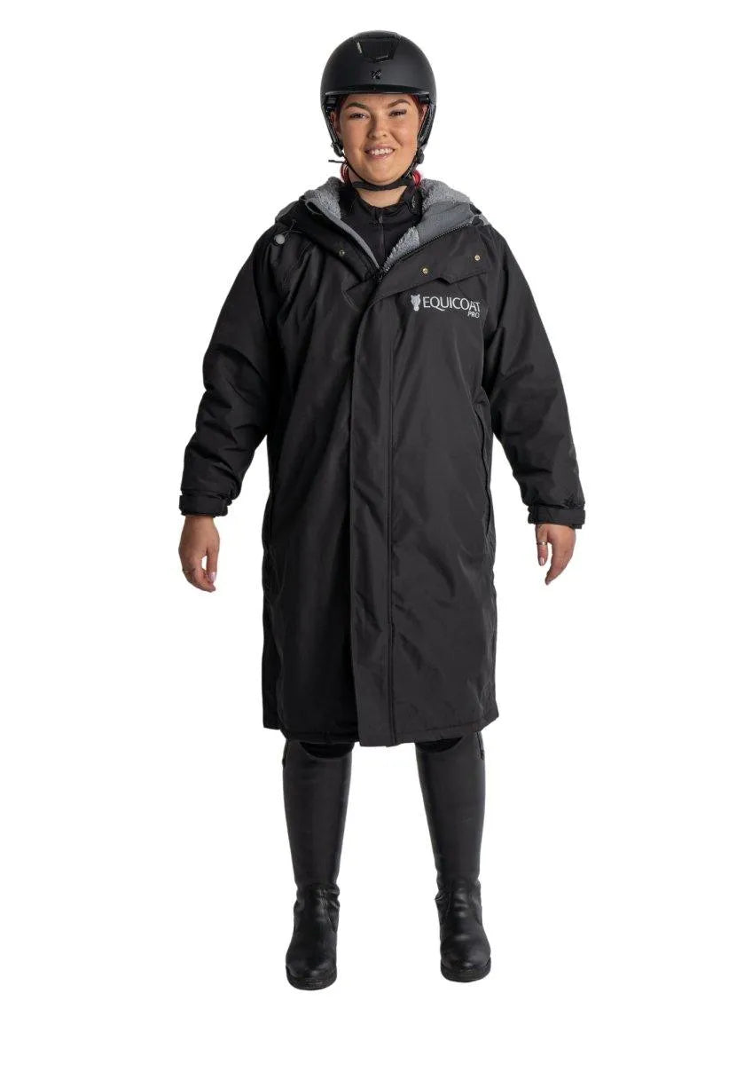Equicoat Pro- Adults Waterproof Coat - Black - X-Small