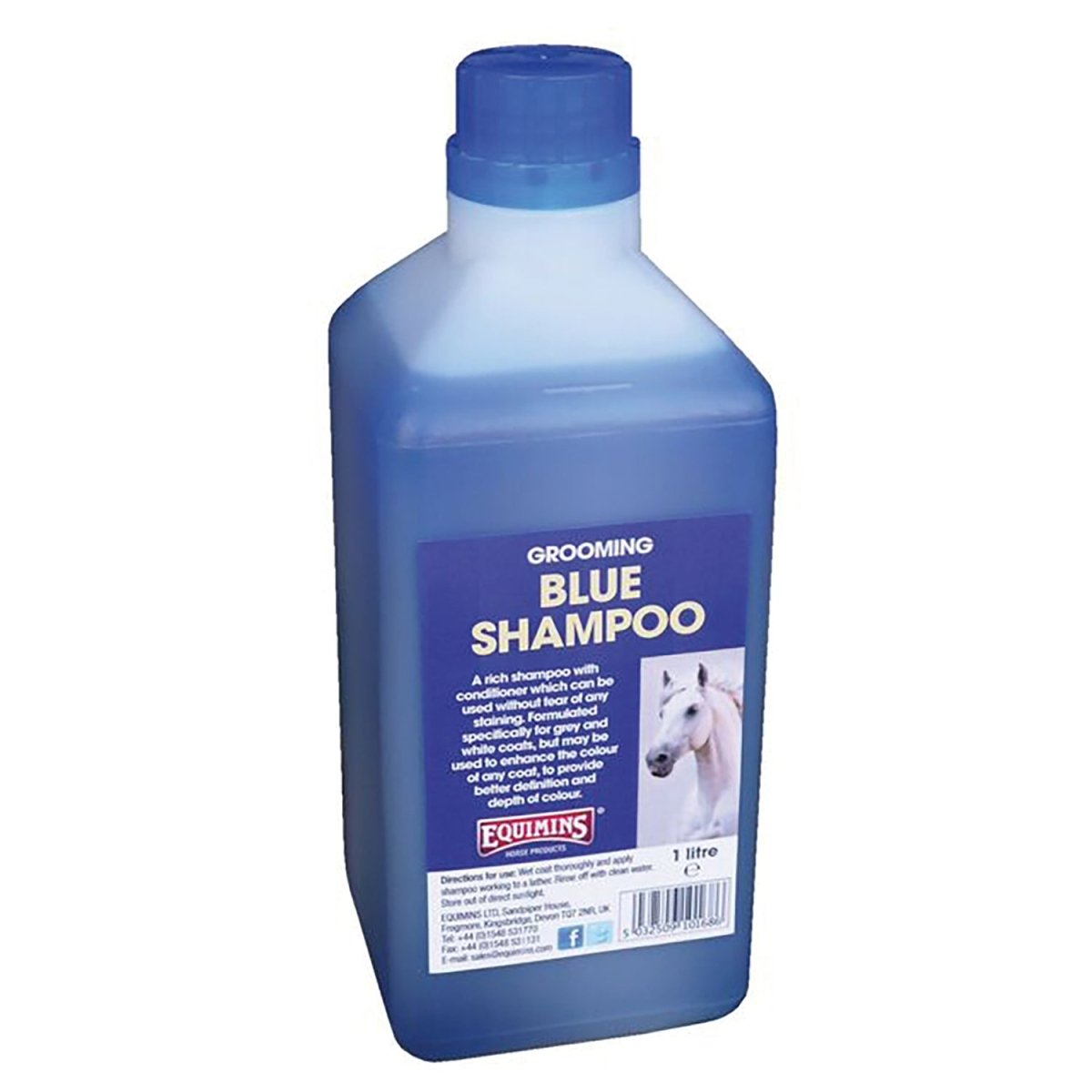 Equimins Blue Shampoo For Greys - 1Lt -
