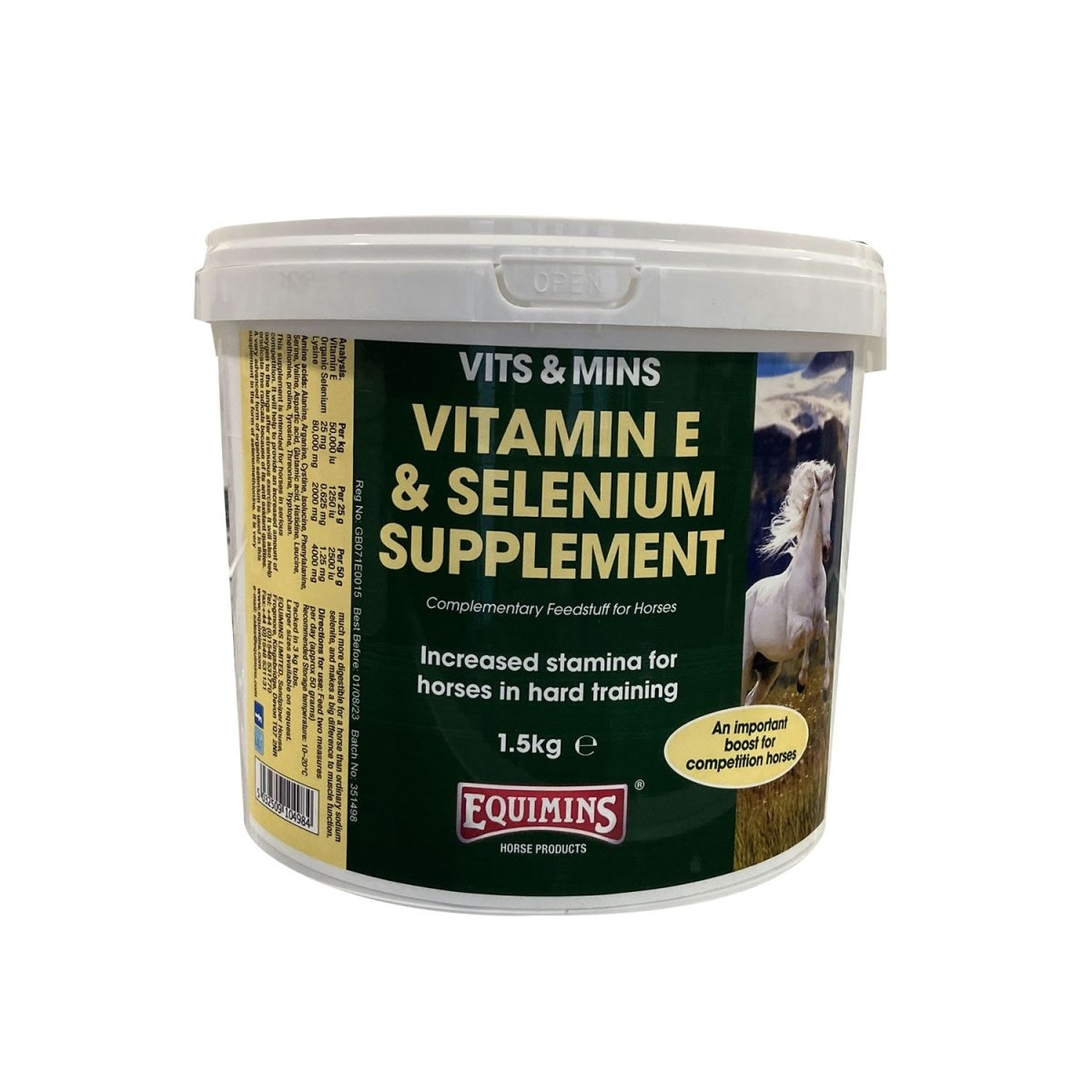 Equimins Vitamin E & Selenium Supplement - 1.5Kg -