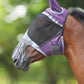FlyGuard Pro Deluxe Fly Mask with Nose Fringe - Purple - Small Pony