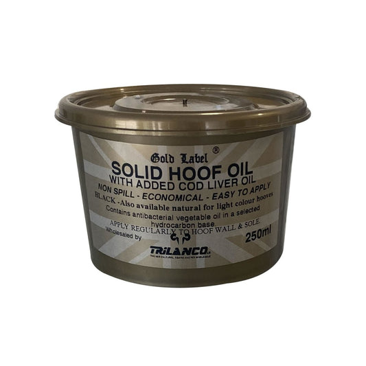 Gold Label Solid Hoof Oil Black - 250Ml -