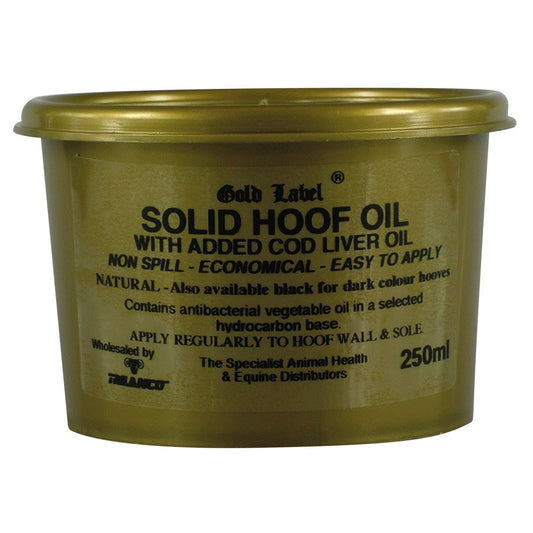 Gold Label Solid Hoof Oil Natural - 250Ml -