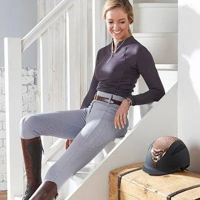 Just Togs Equinox Rider Tight - Silver - Ladies 10