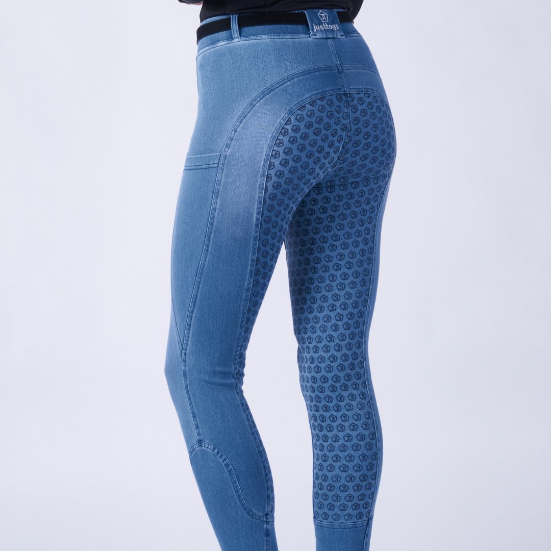 Just Togs Just Jeans Riding Tights - Ice - Ladies 8